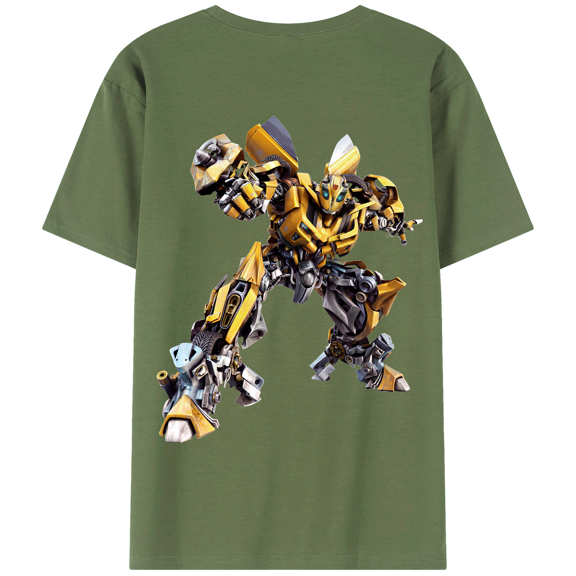 （画像用） Transformers トランスフォーマー 綿100％ メンズ半袖Tシャツ（バックプリント） 通気性